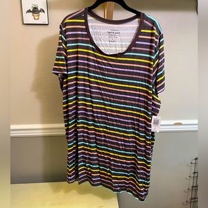 Colorful striped Torrid tee